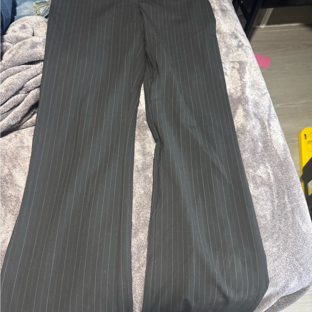 Bebe Charcoal Pinstripe Trousers